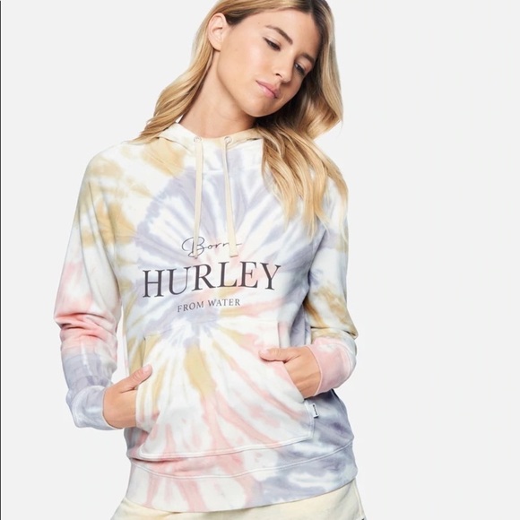 🔆HURLEY🔆 IVY TIE DYE EASY RAGLAN HOODIE - Picture 3 of 15